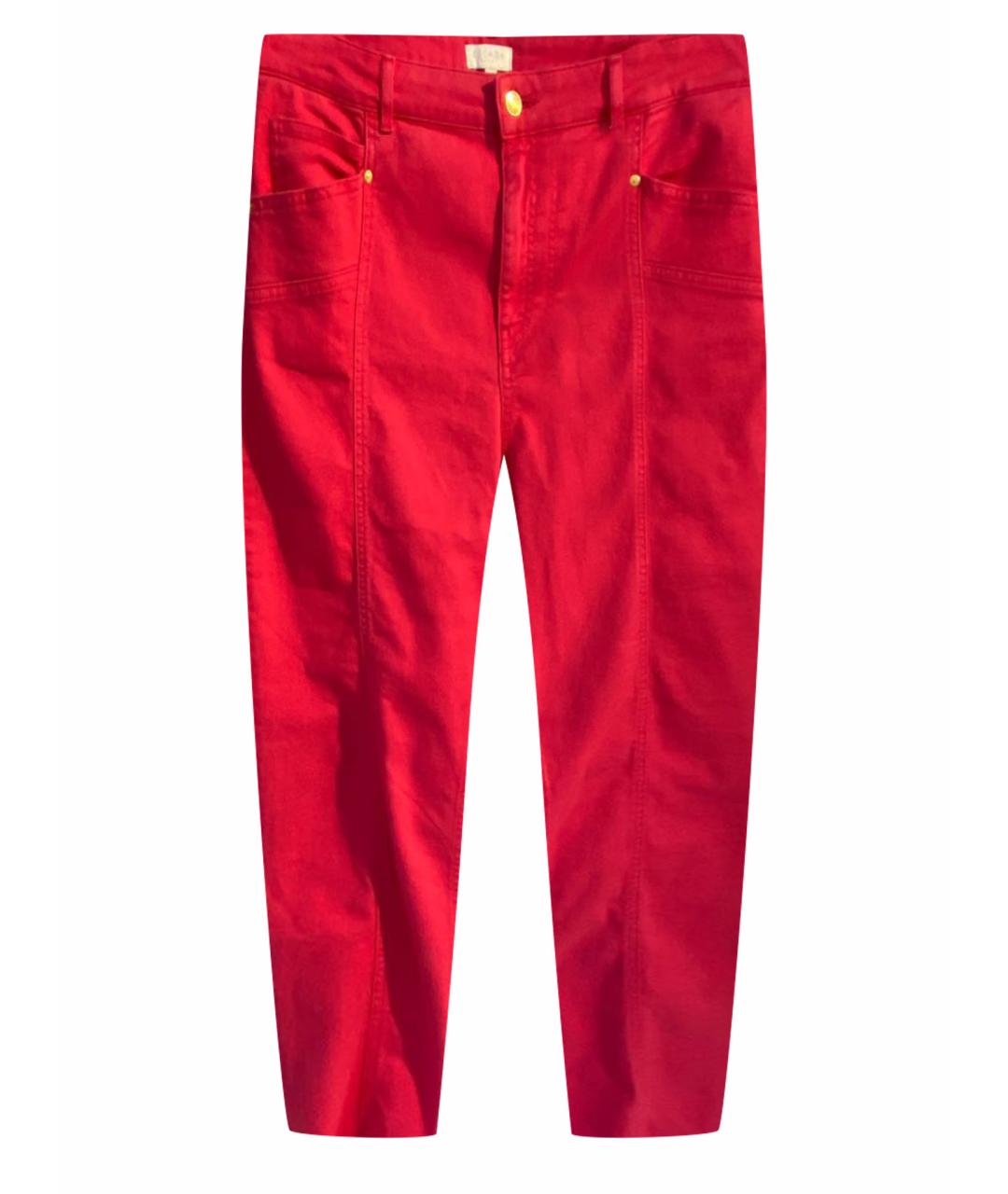 ESCADA Розовые хлопко-эластановые прямые джинсы, фото 1