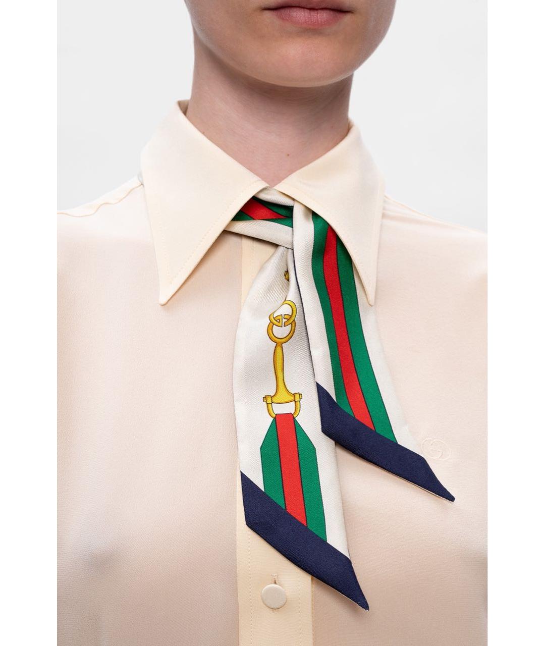 GUCCI Мульти шелковый шарф, фото 4