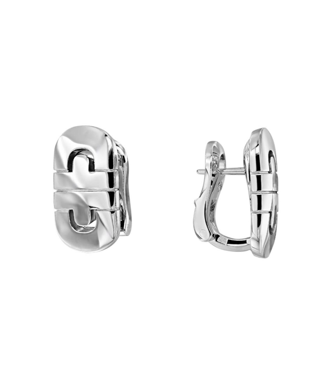 BVLGARI Серебряные серьги из белого золота, фото 2