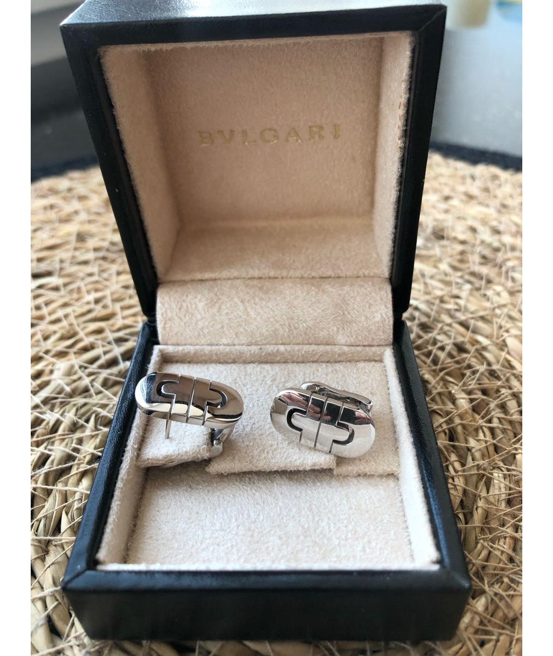 BVLGARI Серебряные серьги из белого золота, фото 3