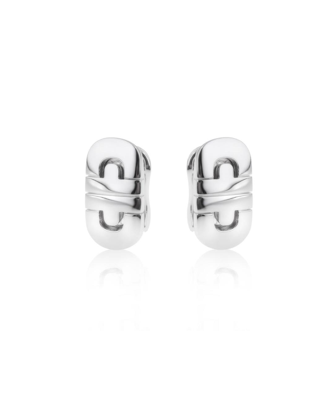 BVLGARI Серебряные серьги из белого золота, фото 5