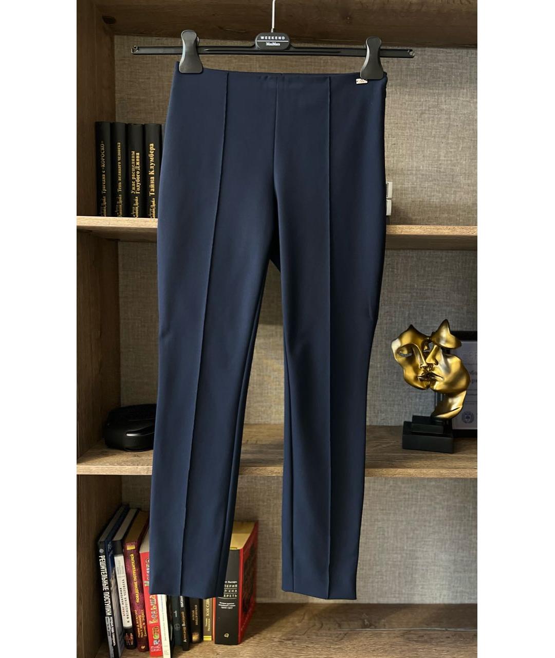 ESCADA Темно-синие полиамидовые брюки узкие, фото 6