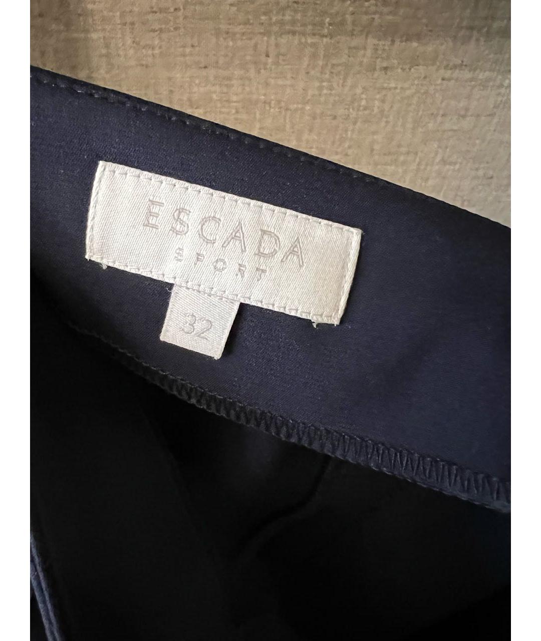 ESCADA Темно-синие полиамидовые брюки узкие, фото 4