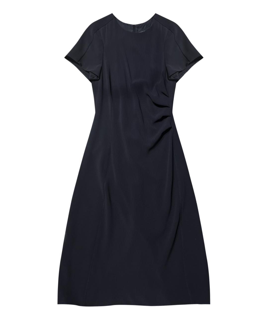 MARC CAIN Темно-синее ацетатное повседневное платье, фото 1