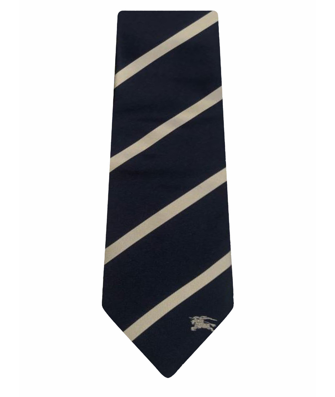 BURBERRY Темно-синий шелковый галстук, фото 1