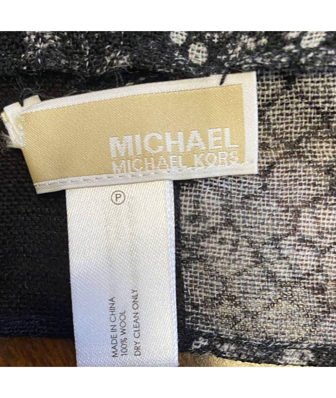 MICHAEL MICHAEL KORS Серый шерстяной платок, фото 3
