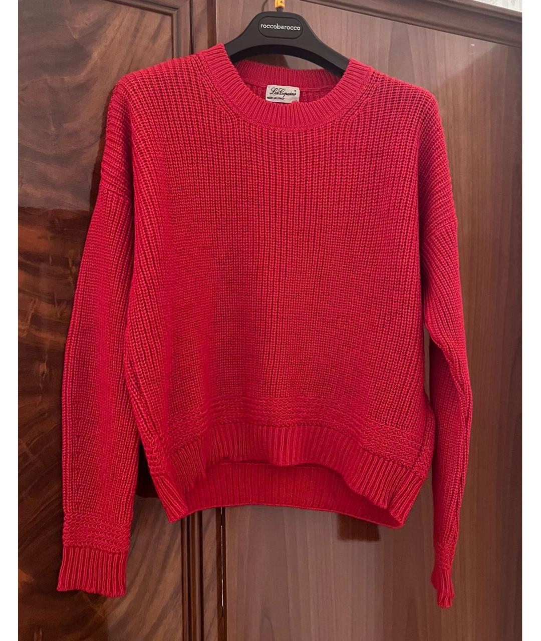 LES COPAINS Красный шерстяной джемпер / свитер, фото 5