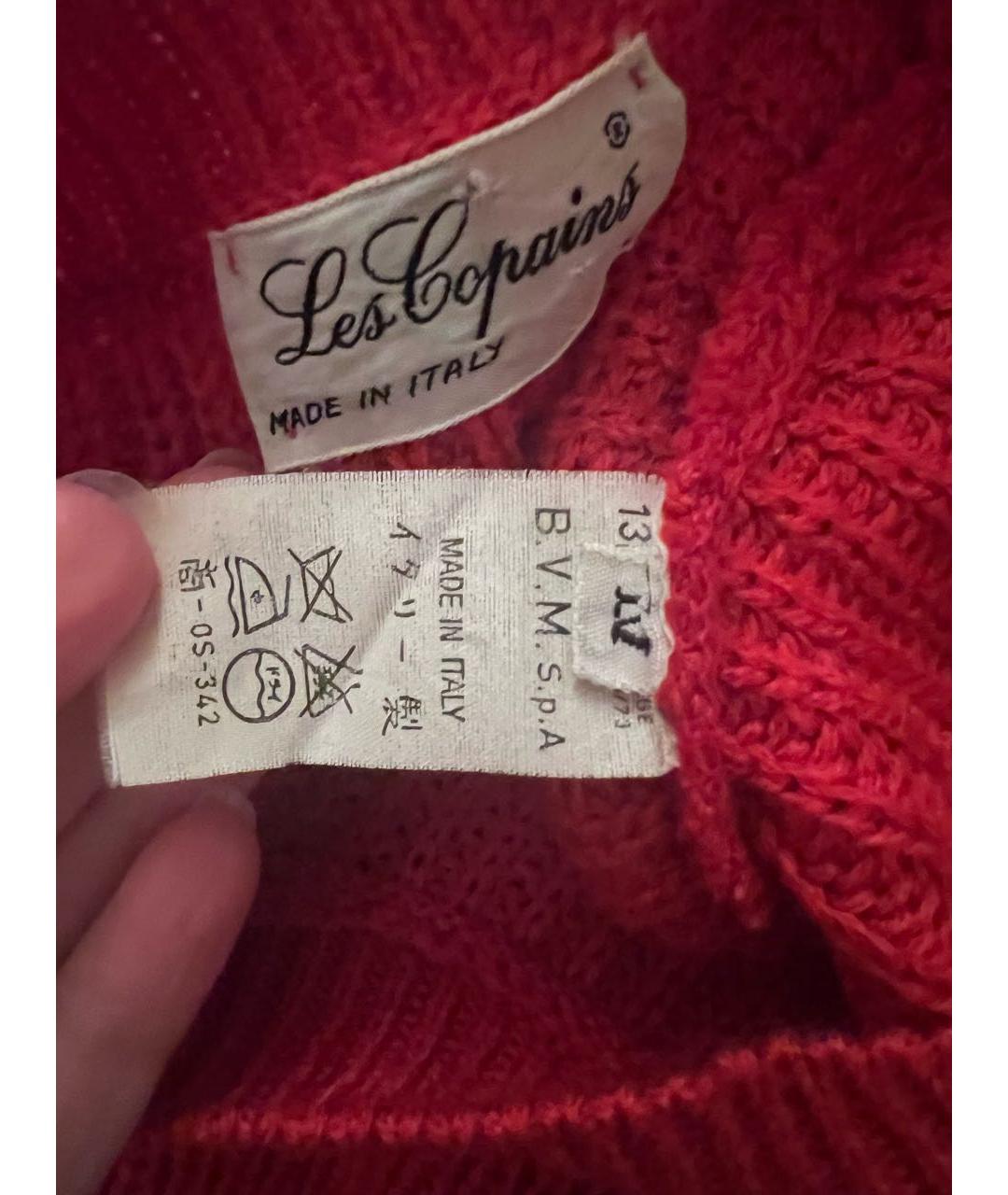 LES COPAINS Красный шерстяной джемпер / свитер, фото 3