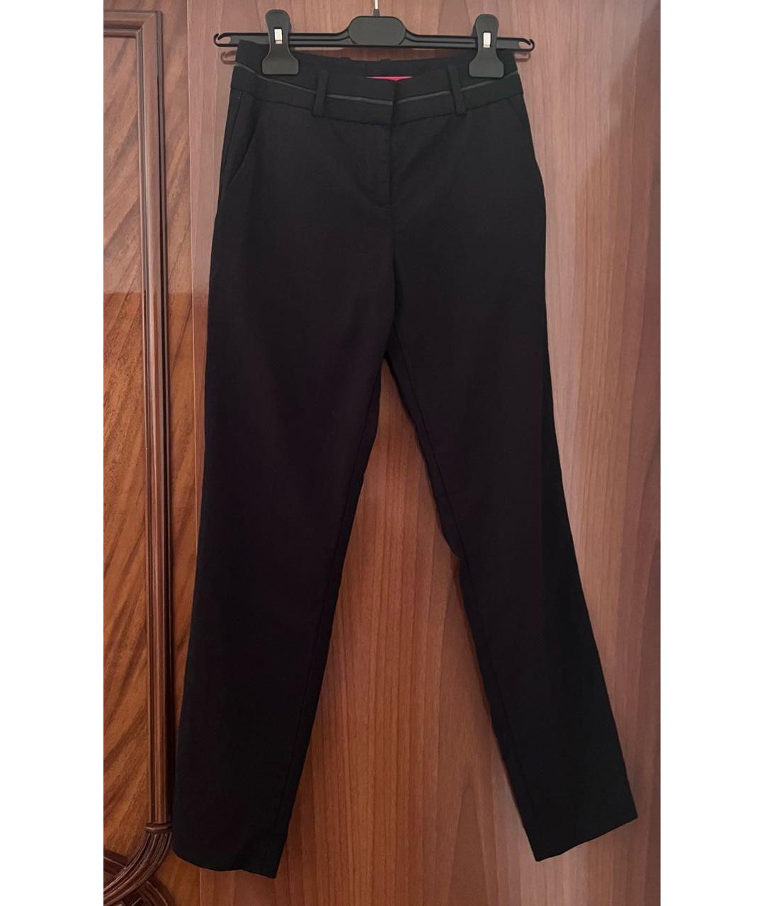HUGO BOSS Черные шерстяные прямые брюки, фото 5