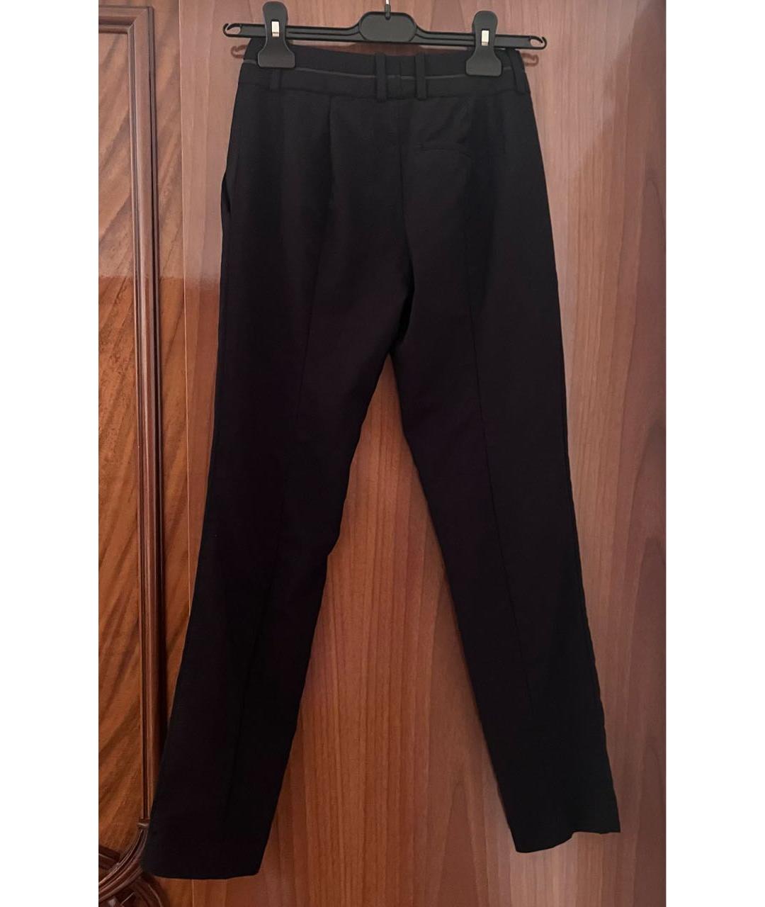 HUGO BOSS Черные шерстяные прямые брюки, фото 2