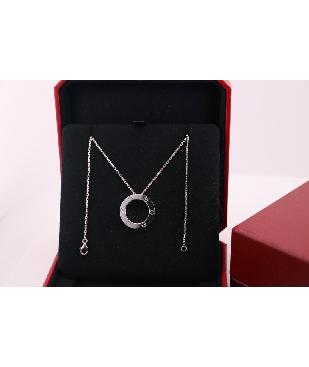 CARTIER Серебряное колье из белого золота, фото 4