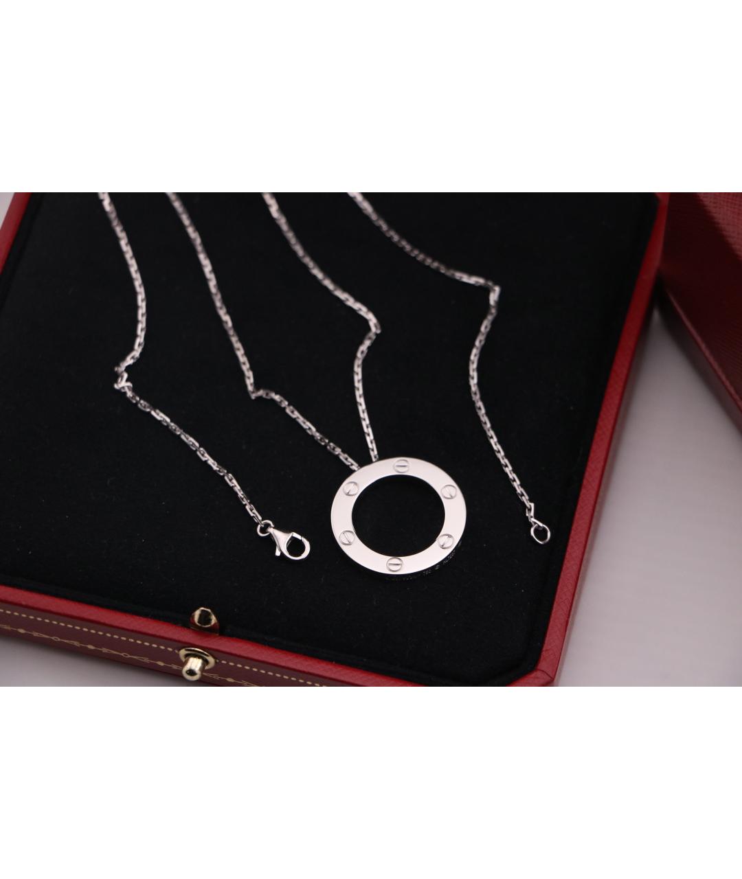 CARTIER Серебряное колье из белого золота, фото 7