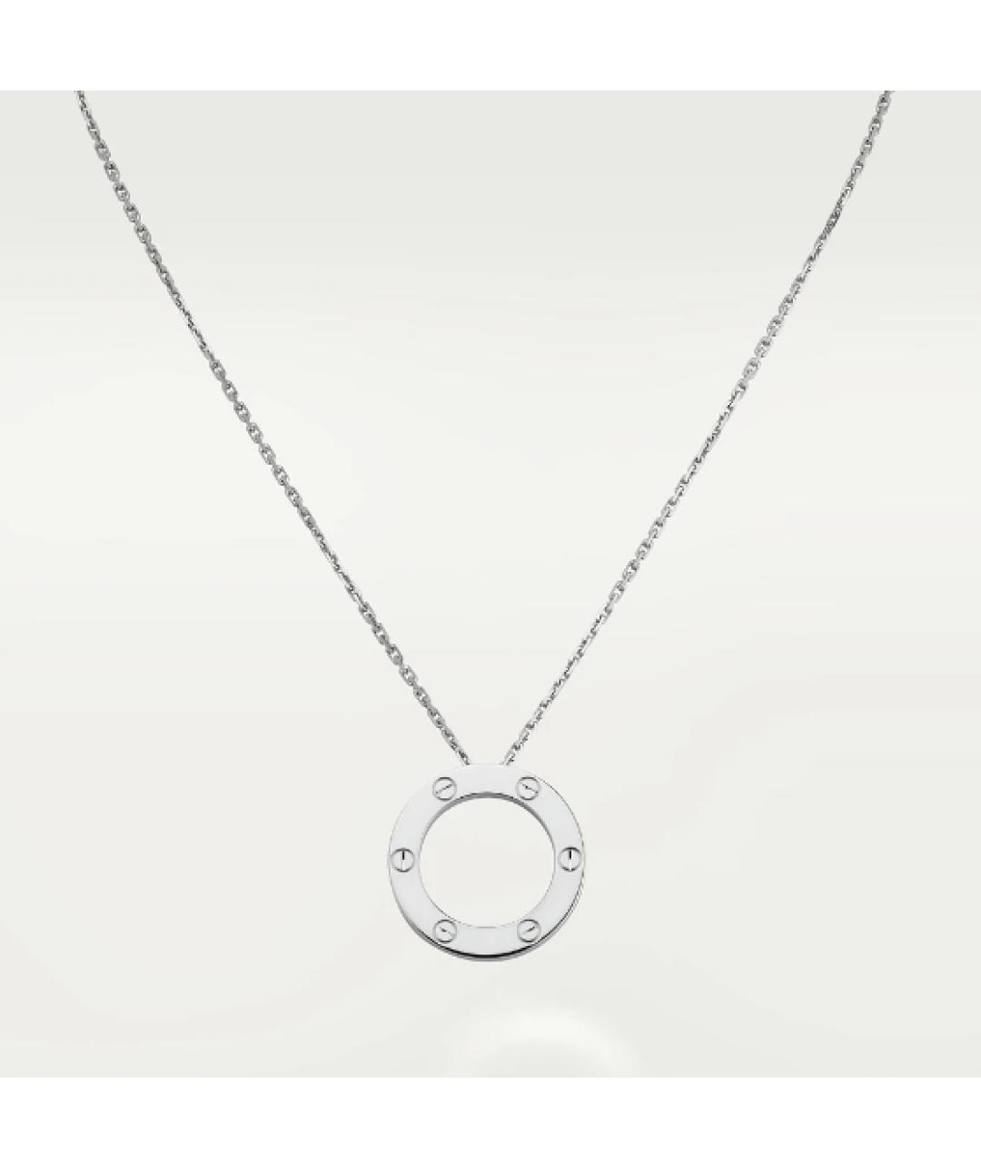 CARTIER Серебряное колье из белого золота, фото 8