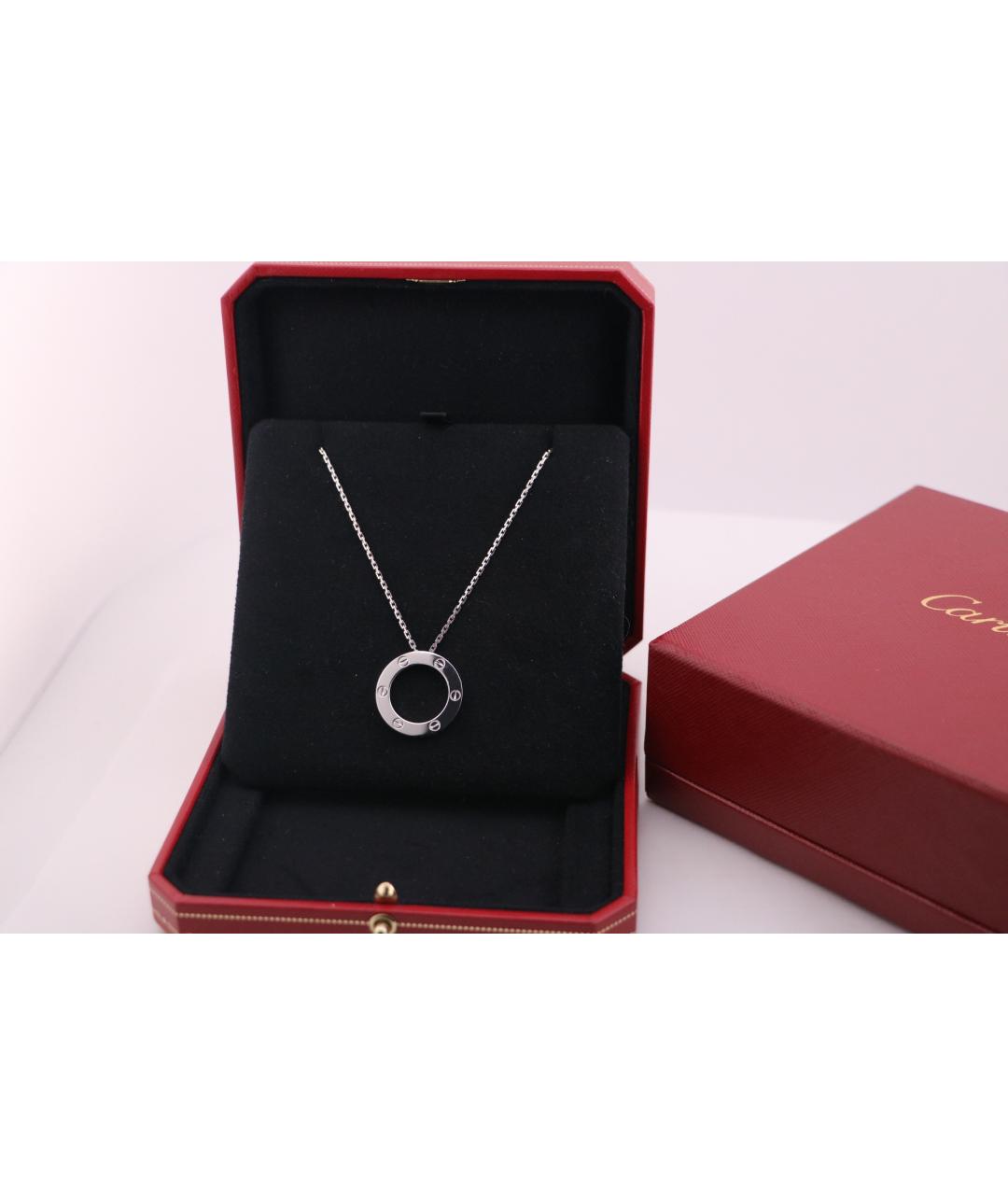 CARTIER Серебряное колье из белого золота, фото 2