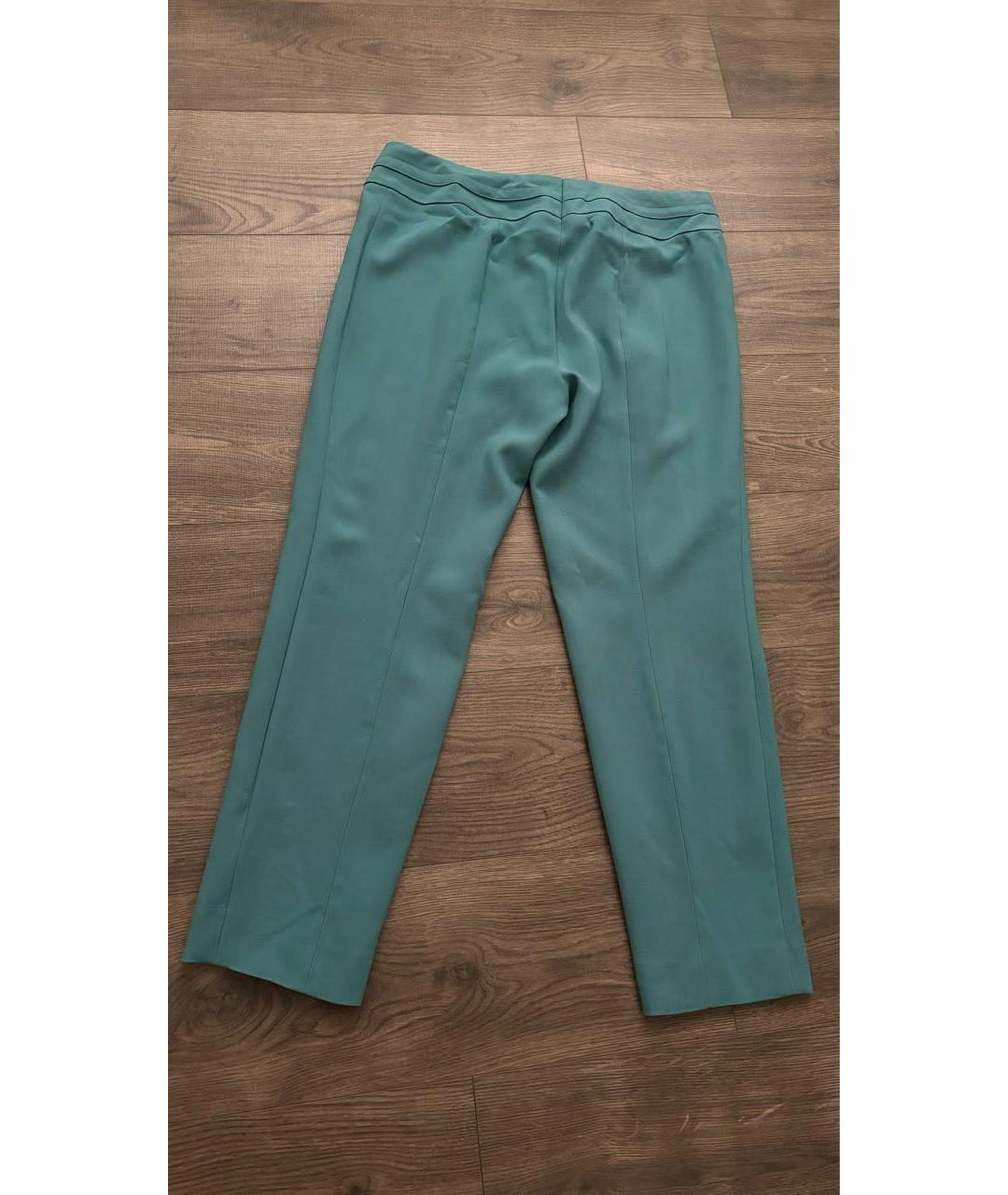 ESCADA Бирюзовые шерстяные брюки узкие, фото 2