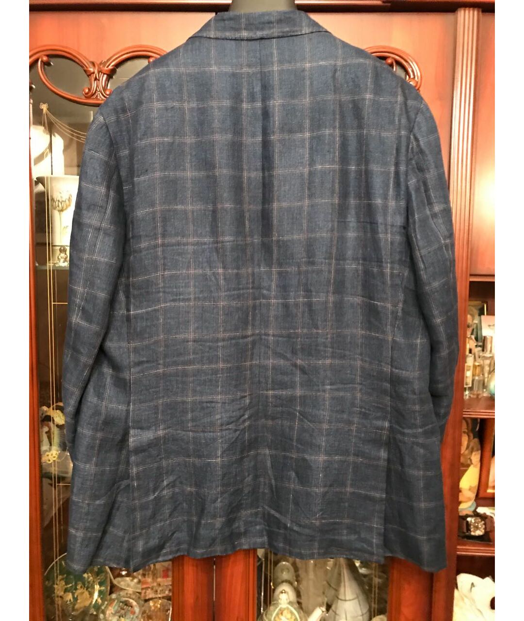 ZEGNA SPORT Темно-синий льняной пиджак, фото 2