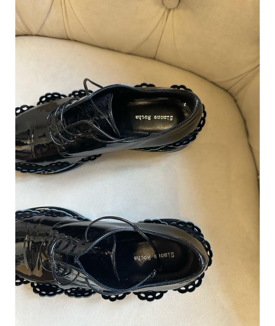SIMONE ROCHA Черные ботинки из лакированной кожи, фото 8