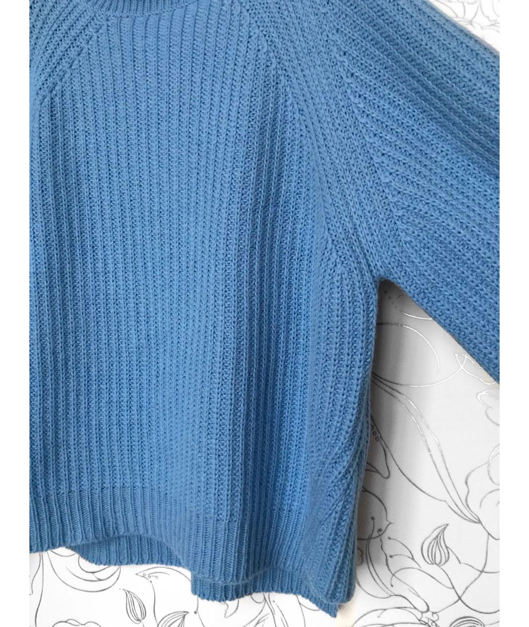 SPORT MAX CODE Голубой шерстяной джемпер / свитер, фото 4