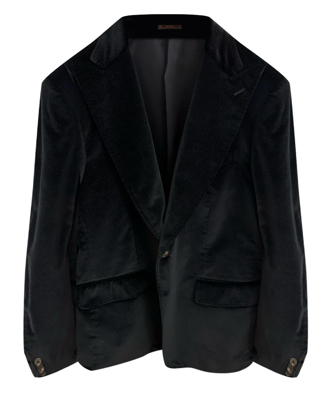 ETRO Черный велюровый пиджак, фото 1