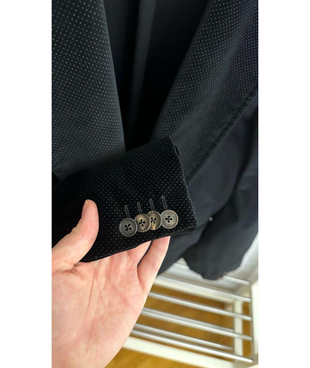 ETRO Черный велюровый пиджак, фото 4