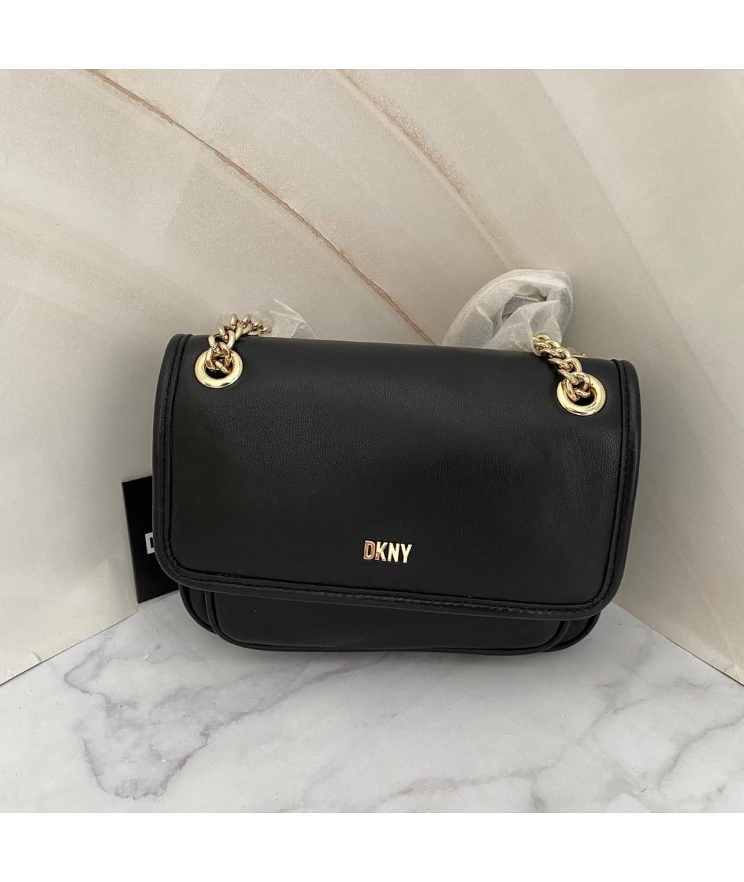 DKNY Черная сумка через плечо из искусственной кожи, фото 9
