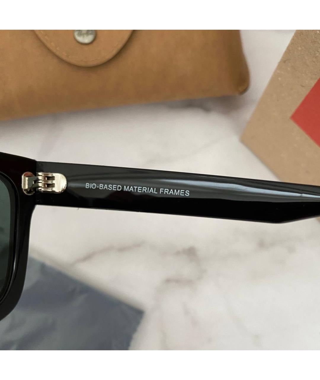 RAY BAN Черные пластиковые солнцезащитные очки, фото 5