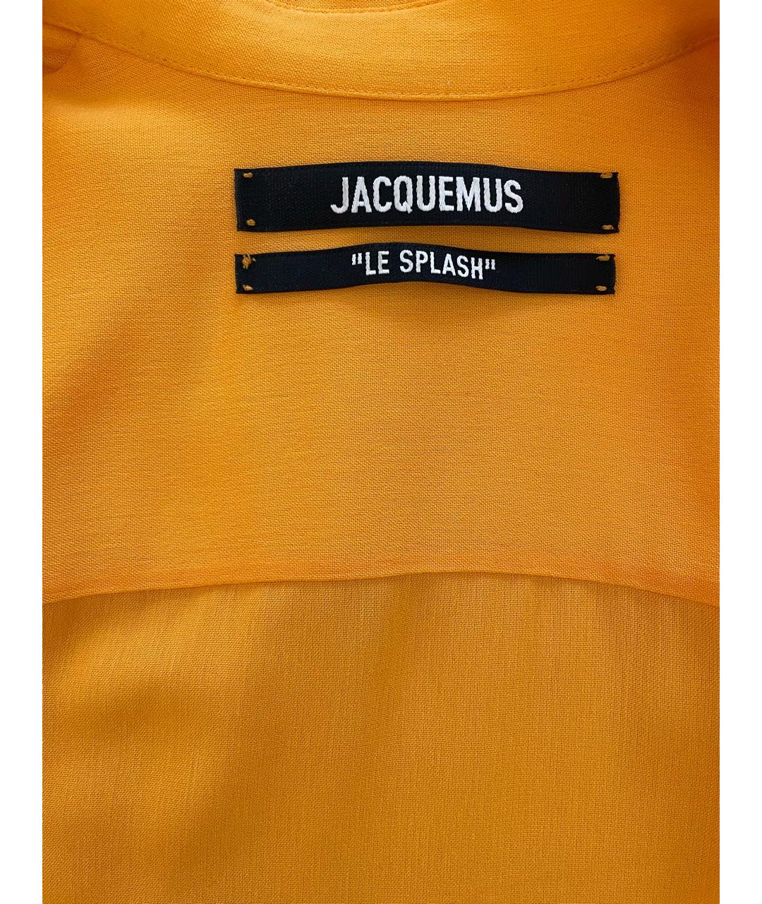 JACQUEMUS Оранжевая вискозная блузы, фото 3