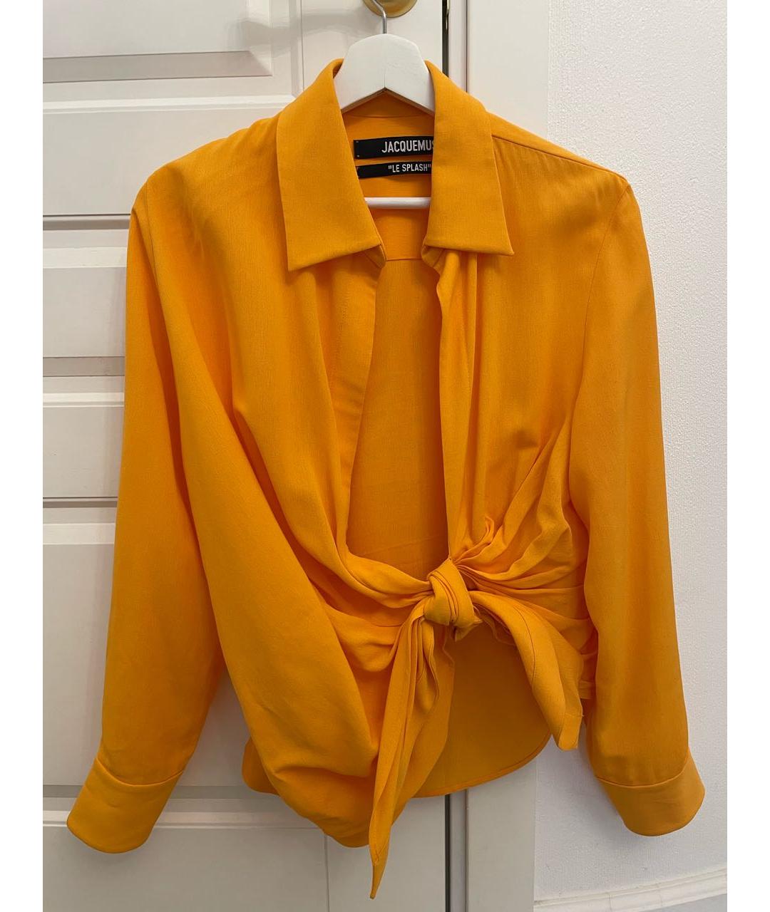 JACQUEMUS Оранжевая вискозная блузы, фото 5