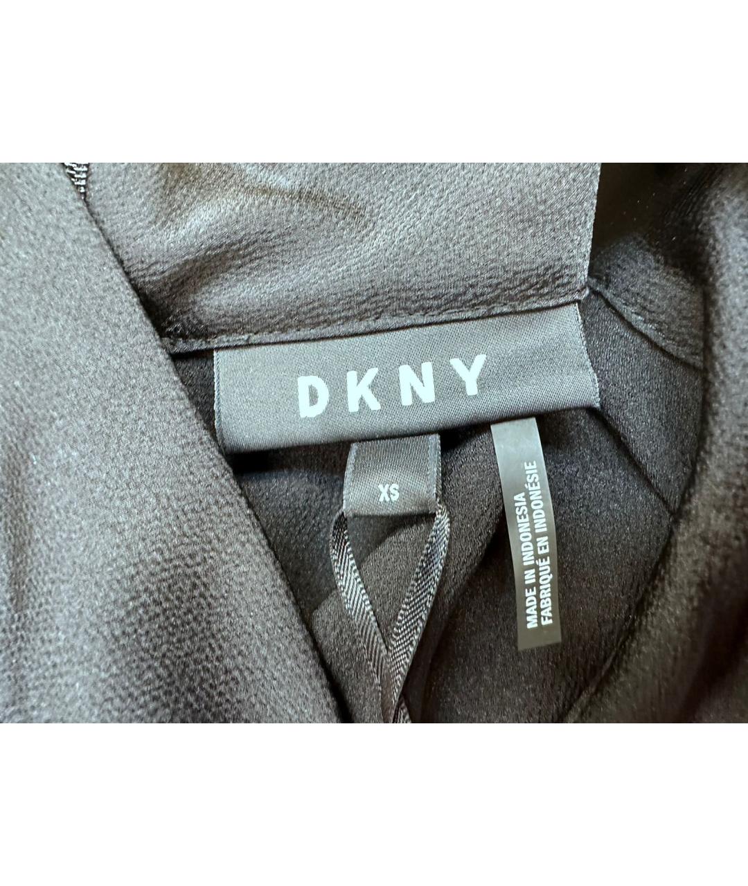 DKNY Черное полиэстеровое повседневное платье, фото 6