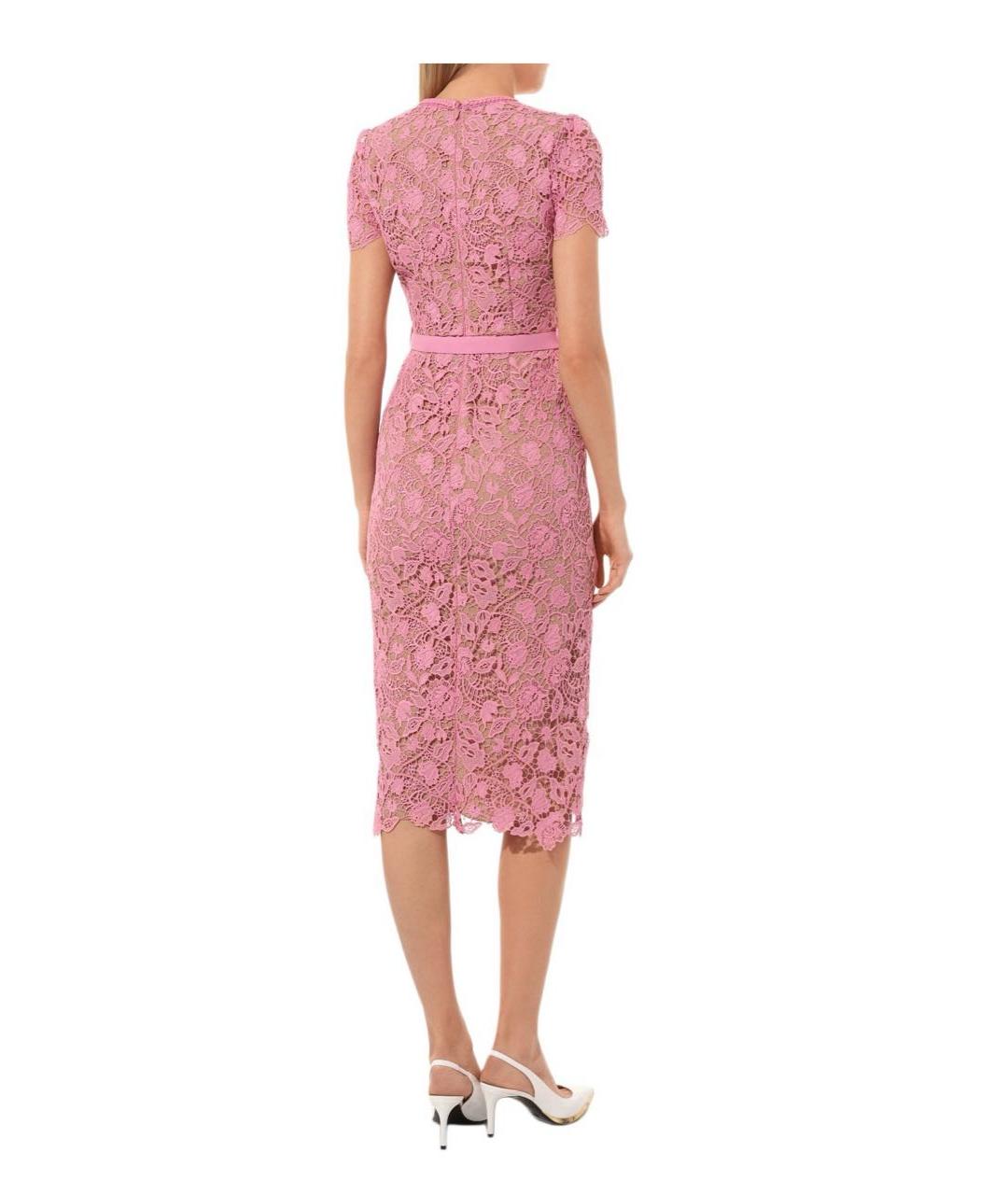 SELF-PORTRAIT Розовое кружевное вечернее платье, фото 3