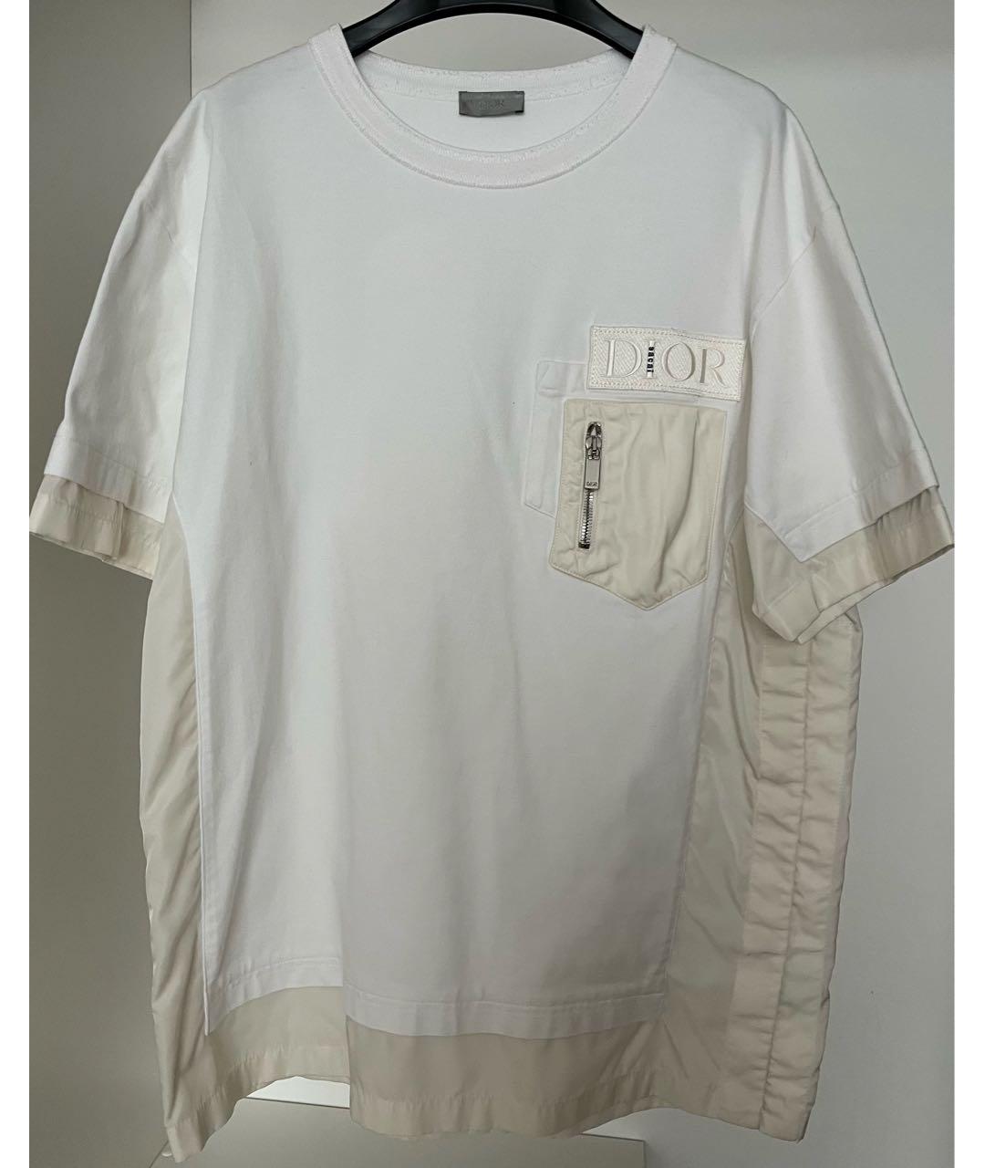 CHRISTIAN DIOR PRE-OWNED Белая хлопковая футболка, фото 4