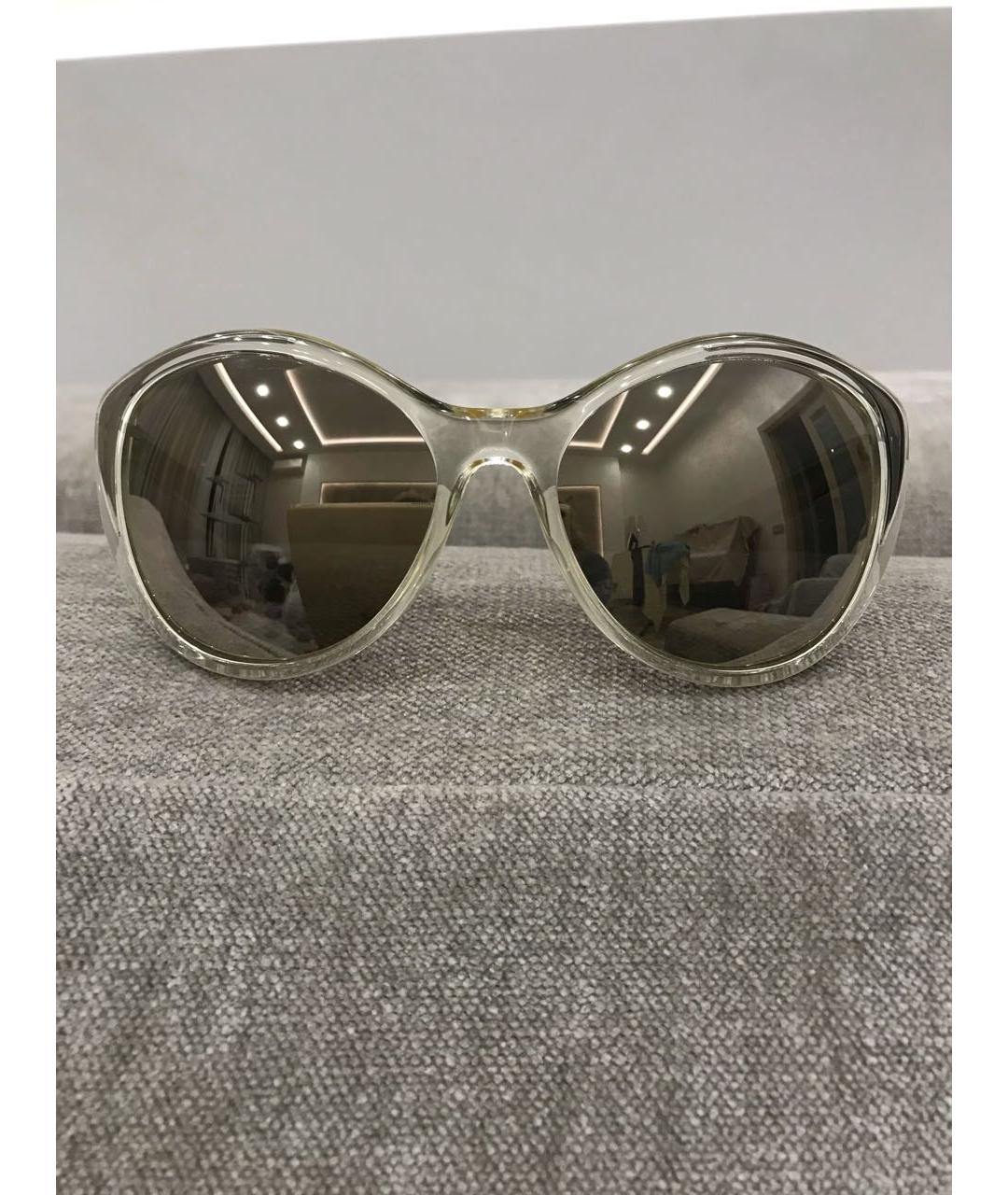 DOLCE&GABBANA Серебряные пластиковые солнцезащитные очки, фото 8