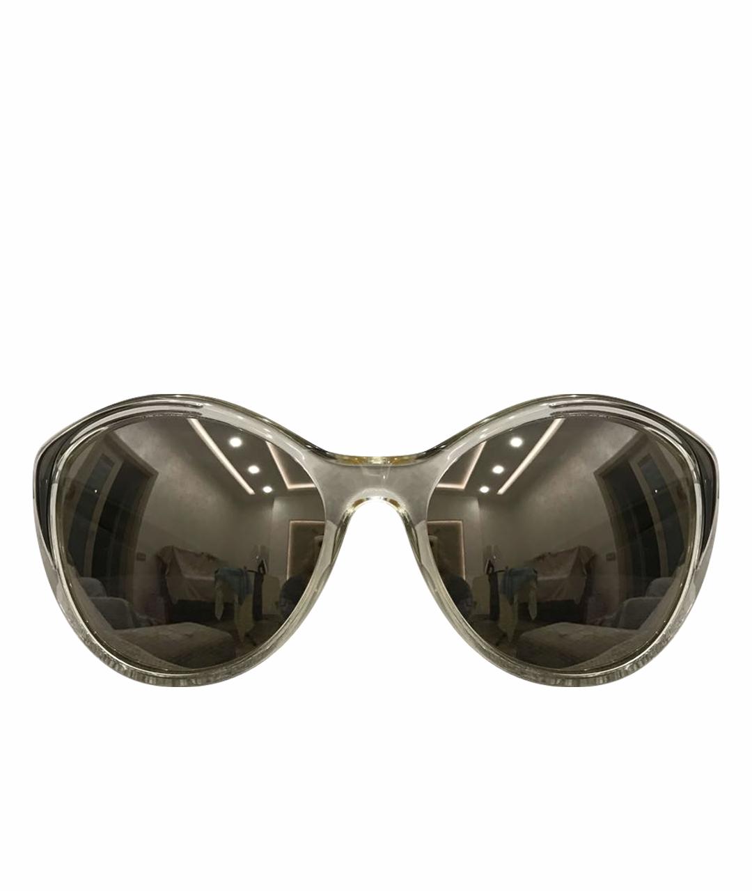 DOLCE&GABBANA Серебряные пластиковые солнцезащитные очки, фото 1