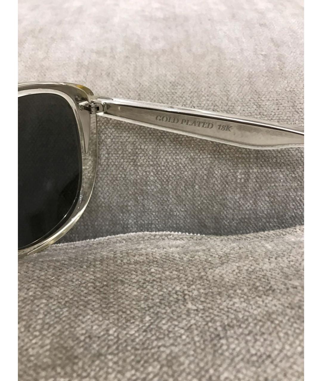 DOLCE&GABBANA Серебряные пластиковые солнцезащитные очки, фото 6