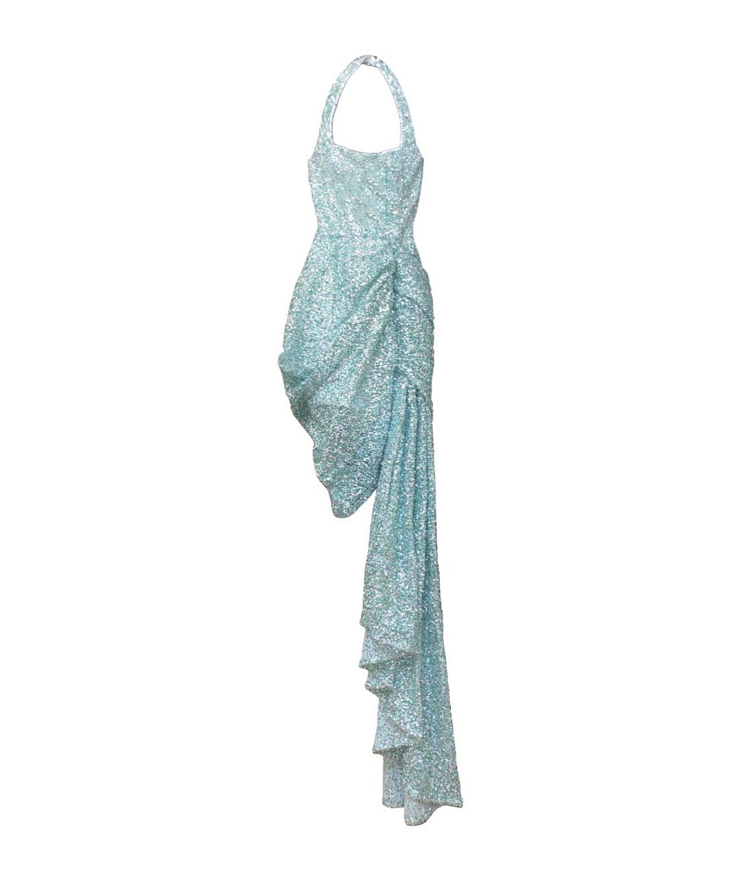 HALPERN Бирюзовое полиэстеровое вечернее платье, фото 1