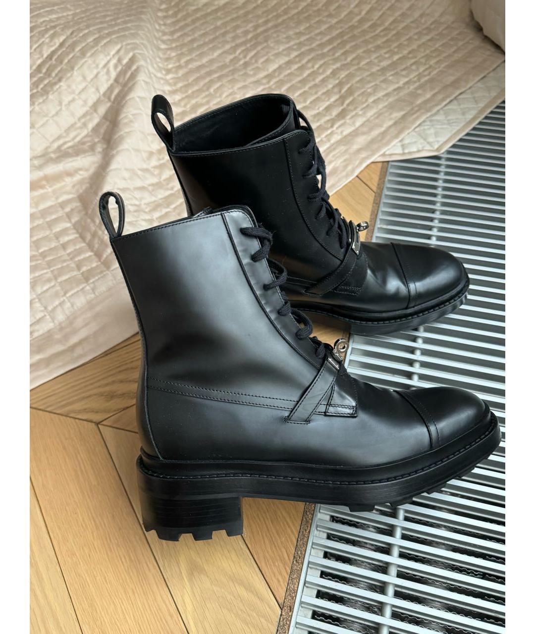 HERMES PRE-OWNED Черные кожаные ботинки, фото 8