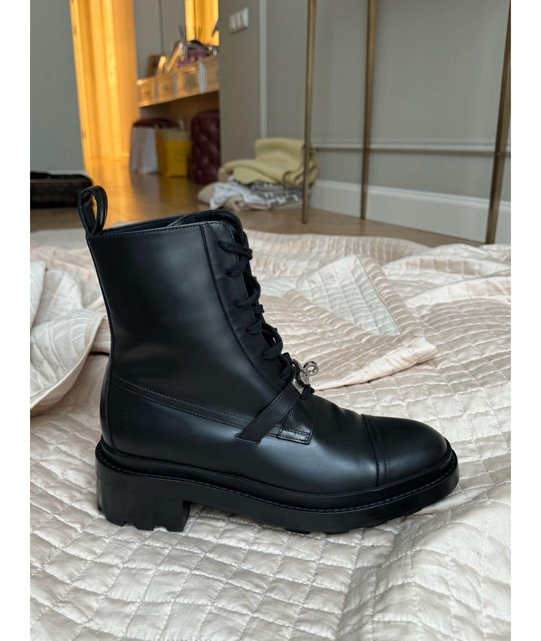 HERMES PRE-OWNED Черные кожаные ботинки, фото 9