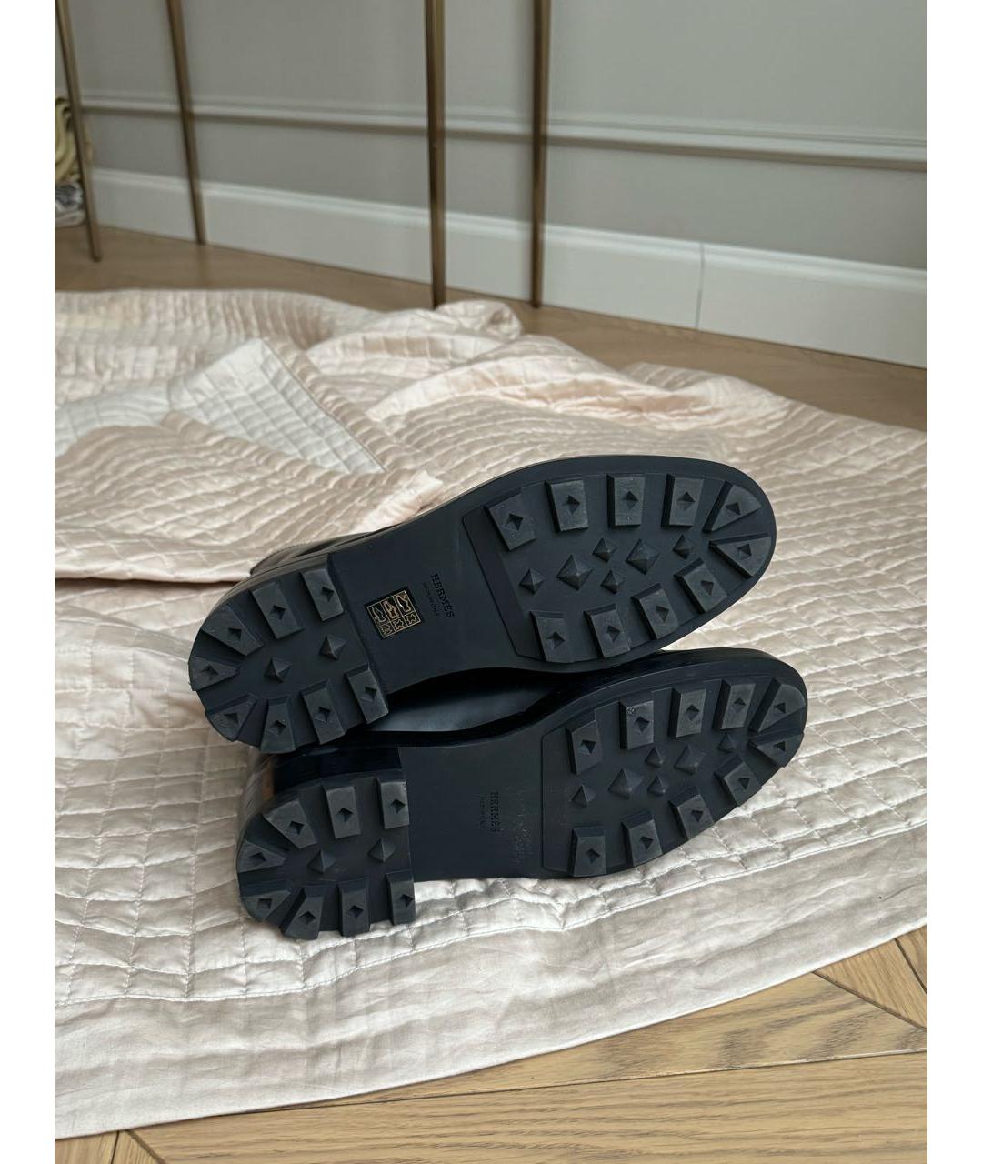 HERMES PRE-OWNED Черные кожаные ботинки, фото 7
