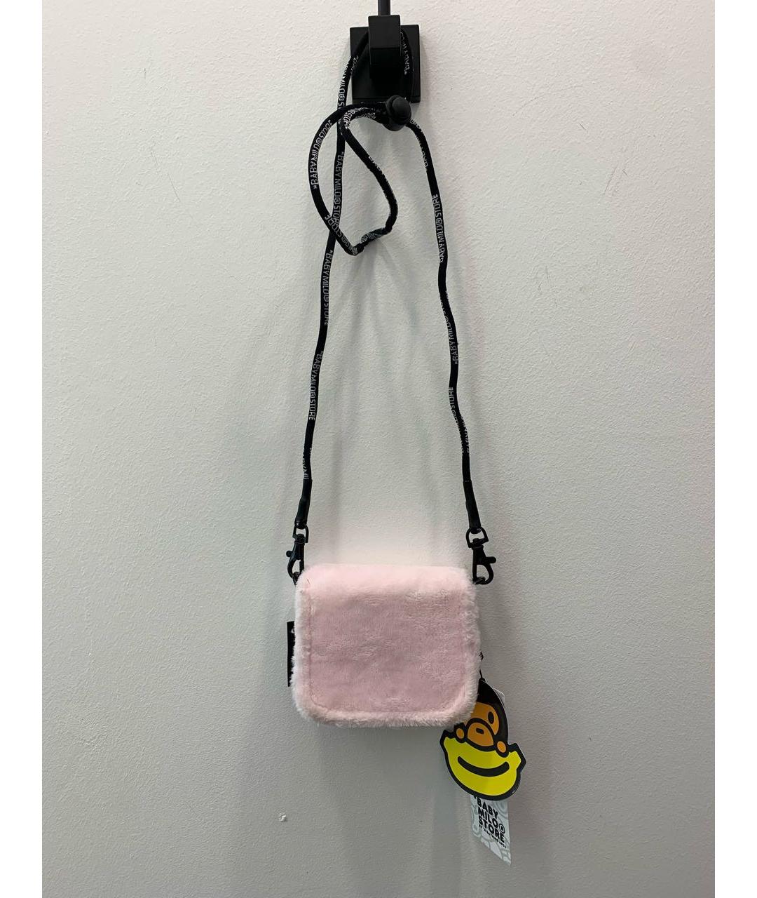 A BATHING APE Розовая сумка через плечо, фото 4