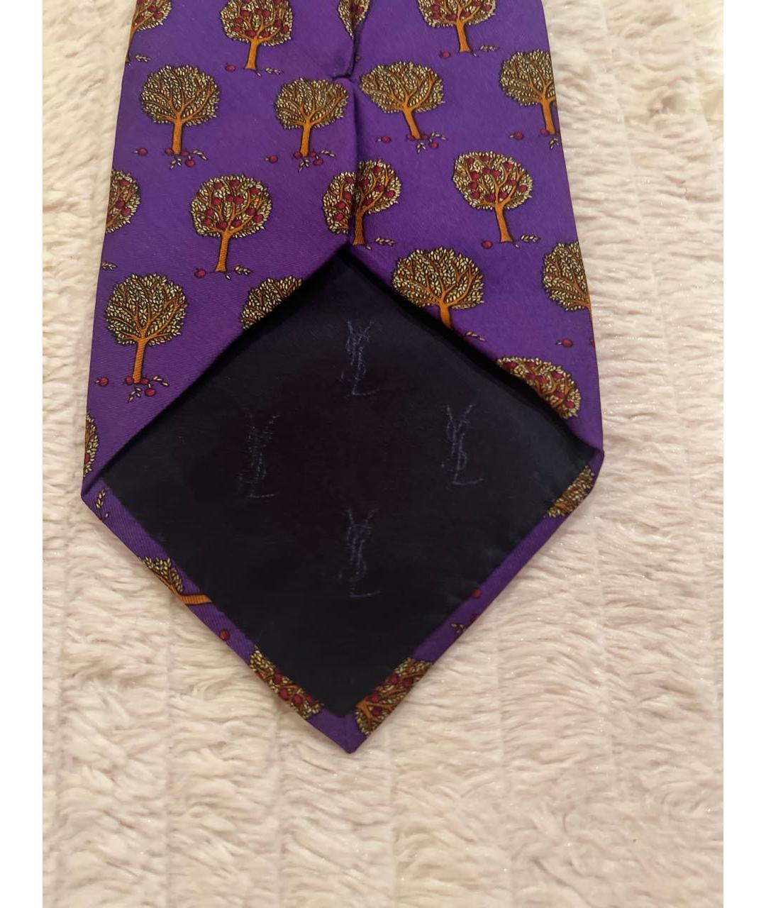 SAINT LAURENT Мульти шелковый галстук, фото 4