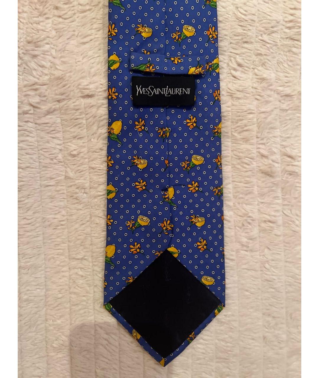SAINT LAURENT Мульти шелковый галстук, фото 3