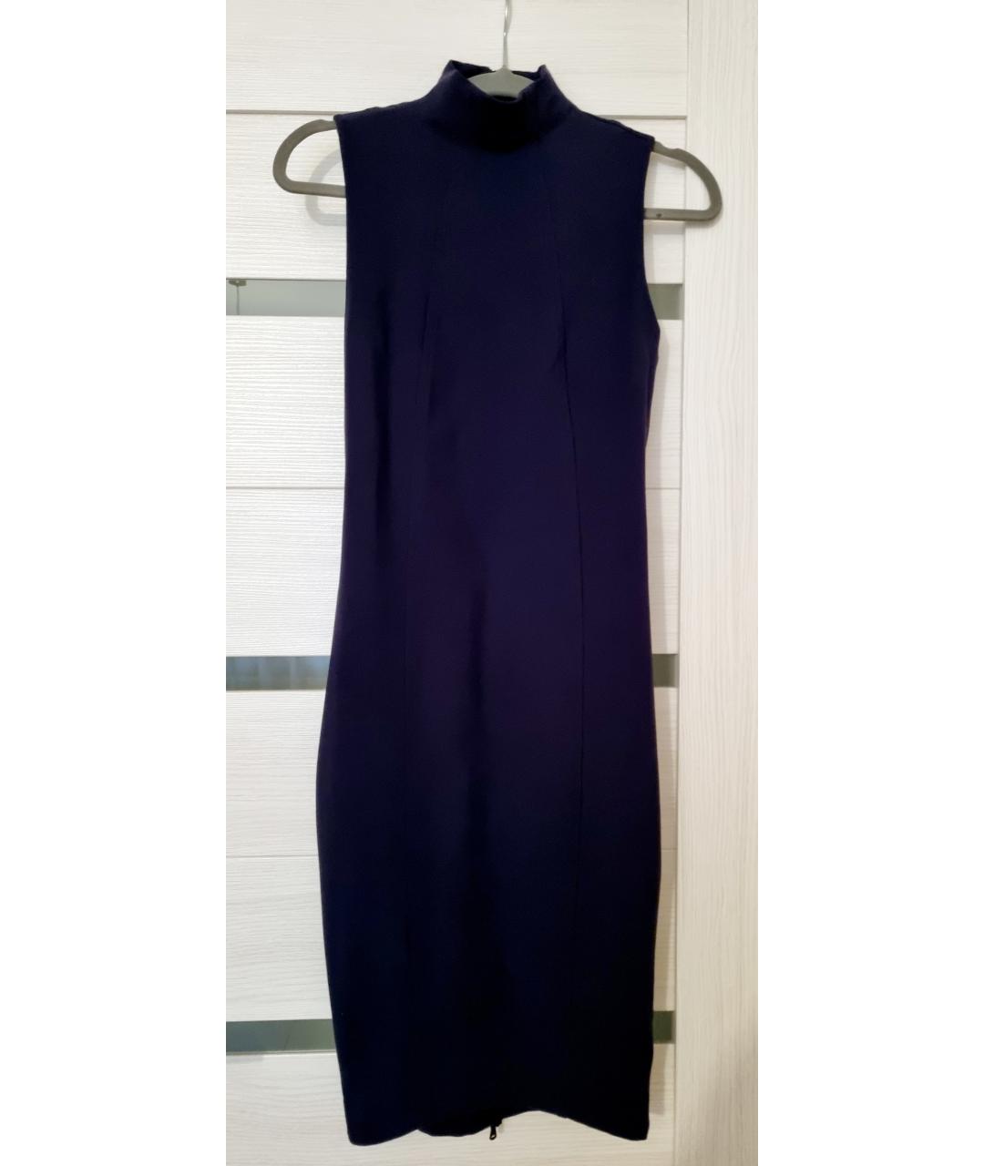 CALVIN KLEIN JEANS Темно-синее вискозное повседневное платье, фото 7
