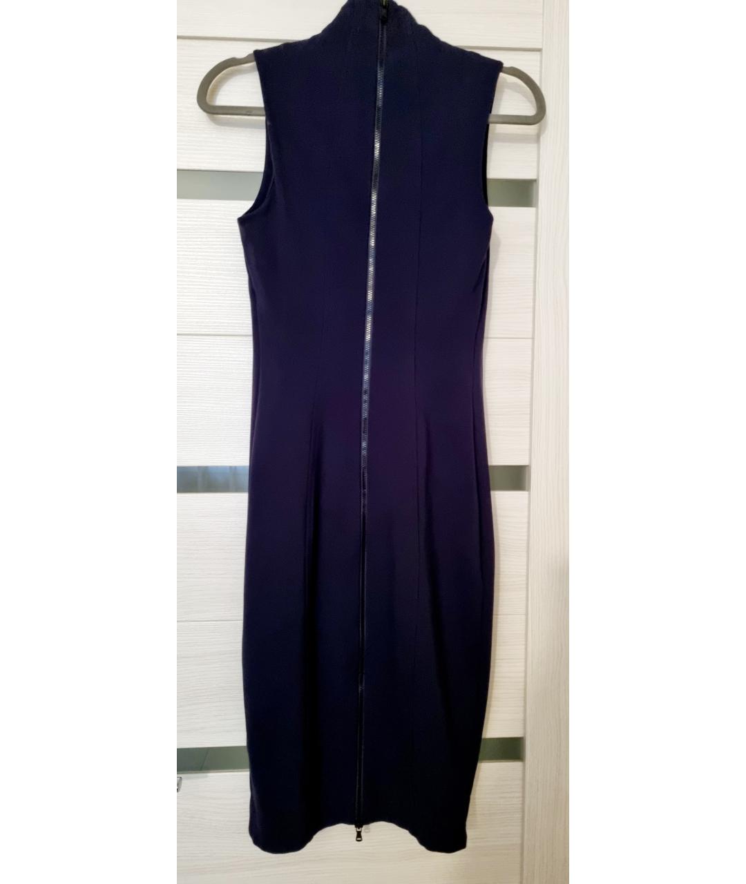 CALVIN KLEIN JEANS Темно-синее вискозное повседневное платье, фото 2