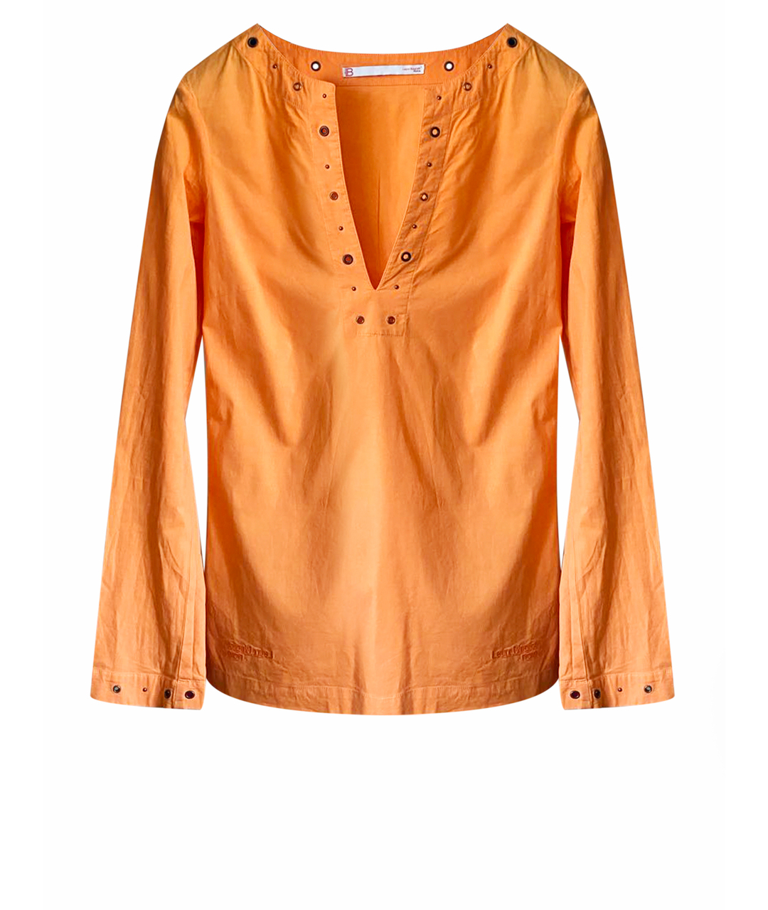 LAURA BIAGIOTTI Оранжевая хлопко-эластановая рубашка, фото 1