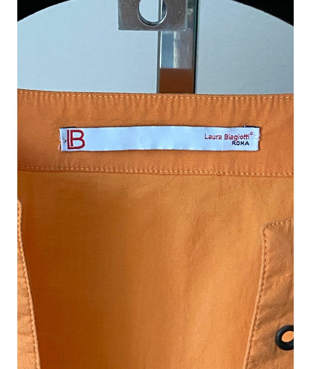 LAURA BIAGIOTTI Оранжевая хлопко-эластановая рубашка, фото 2