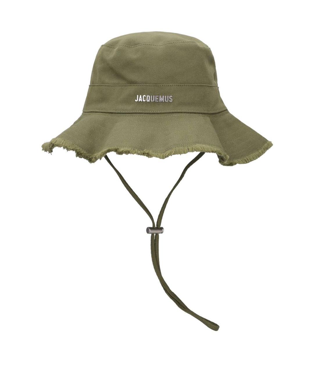 JACQUEMUS Хаки хлопковая панама, фото 5