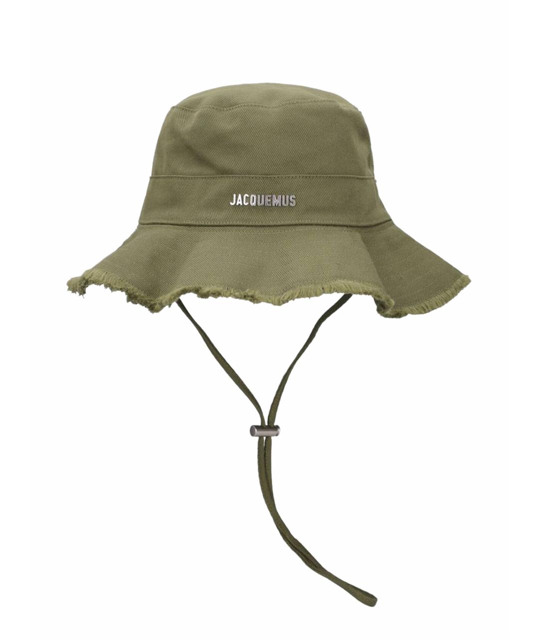JACQUEMUS Хаки хлопковая панама, фото 1