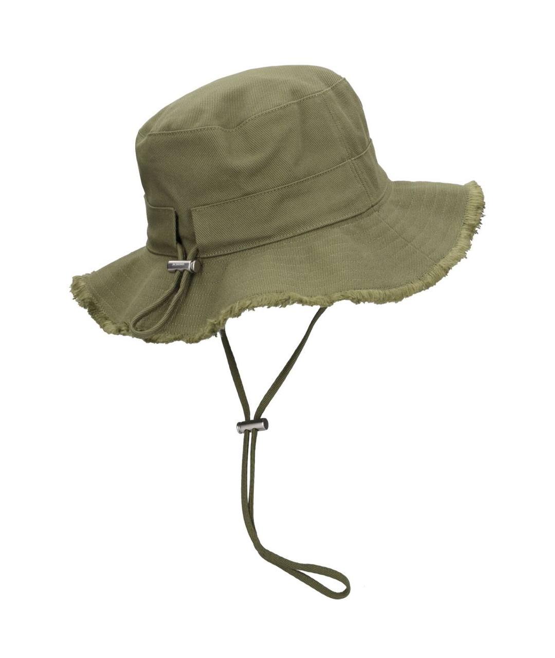 JACQUEMUS Хаки хлопковая панама, фото 4