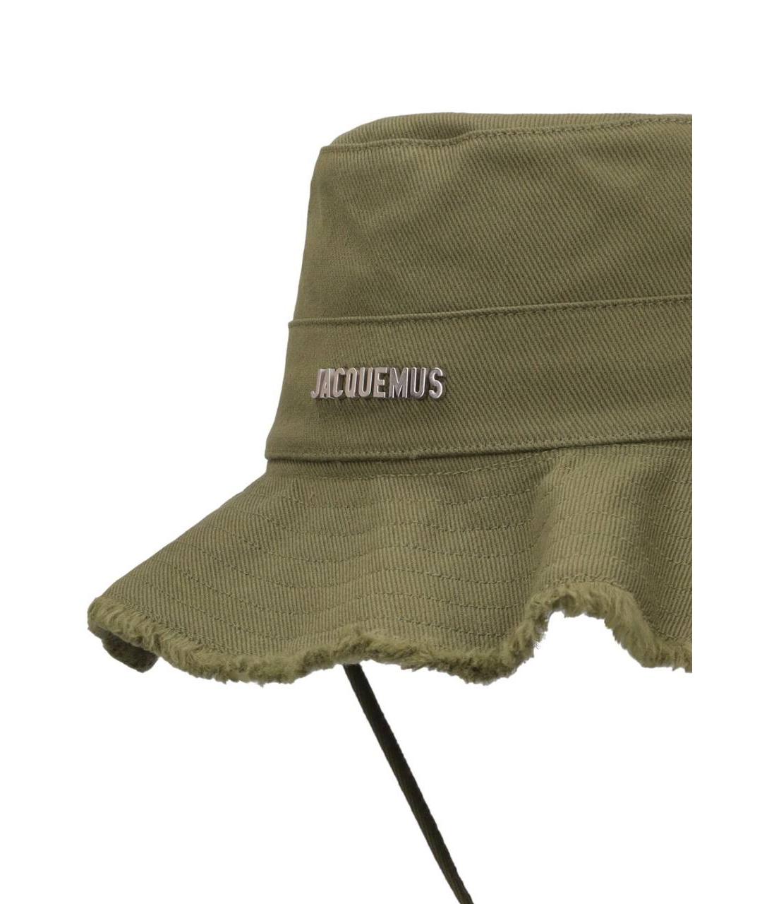 JACQUEMUS Хаки хлопковая панама, фото 3
