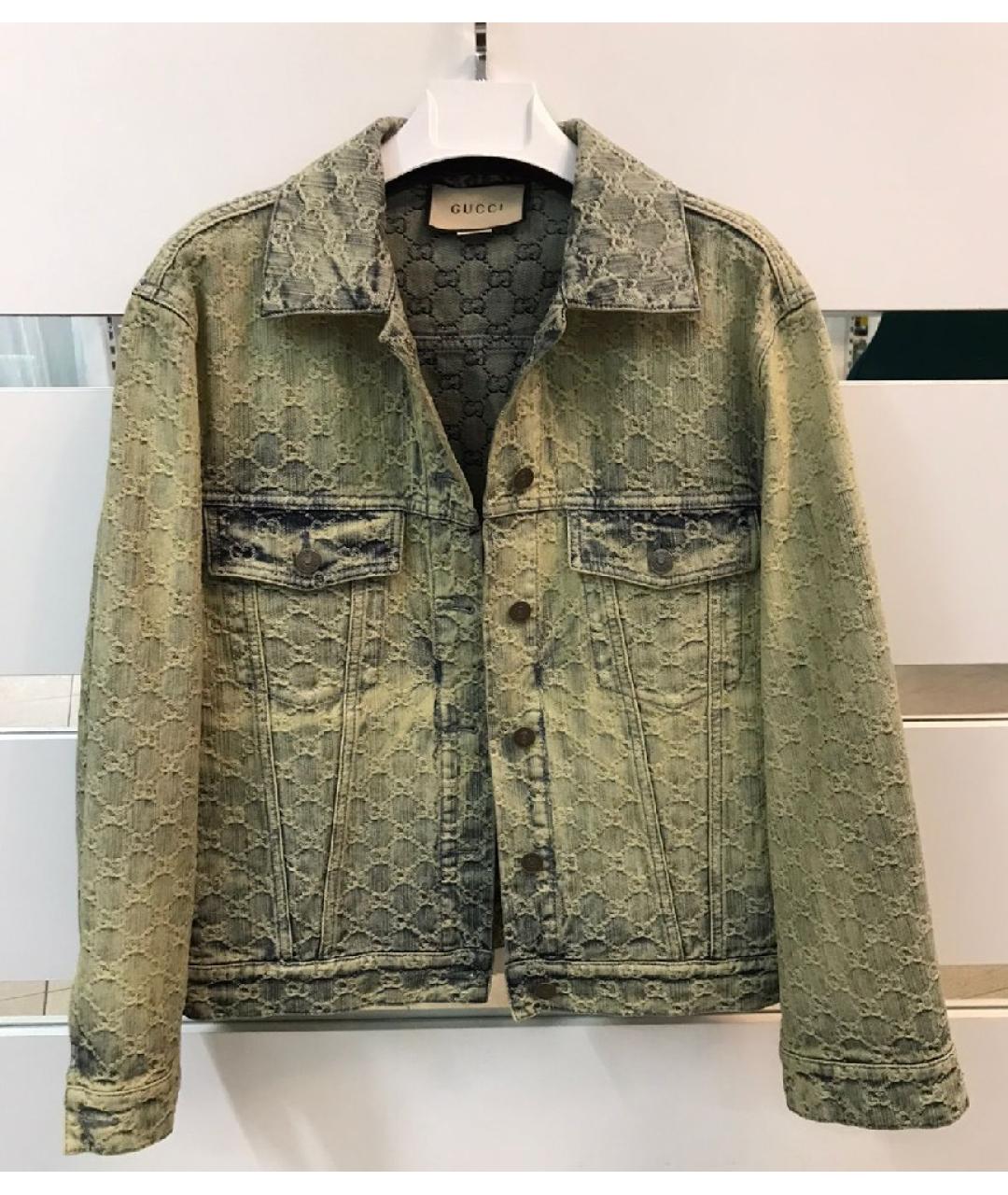 GUCCI Голубая деним куртка, фото 6